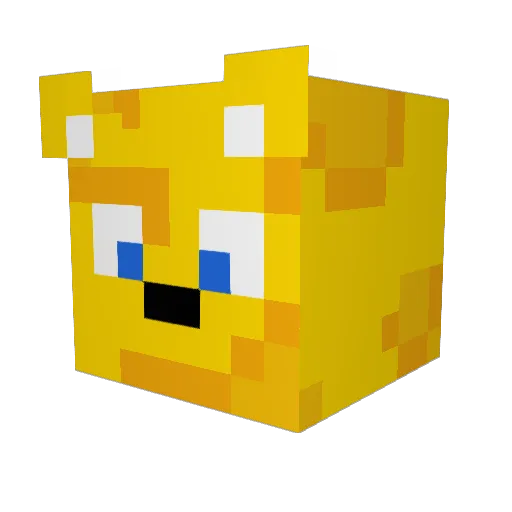 thecheesydog24 Minecraft avatar head, 3D render