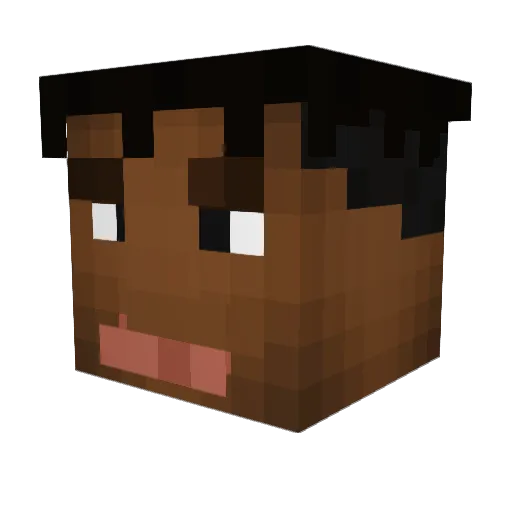 thechrisbrown Minecraft avatar head, 3D render