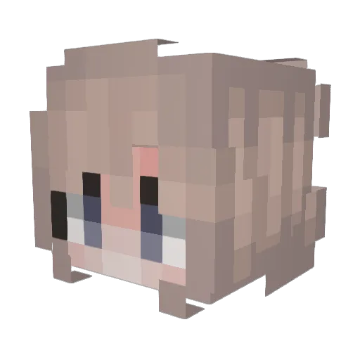thecolourviolet Minecraft avatar head, 3D render