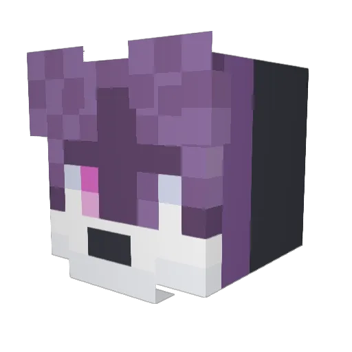 thecoolllfox Minecraft avatar head, 3D render
