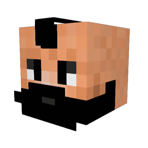 thecrackernew Minecraft avatar head, 3D render