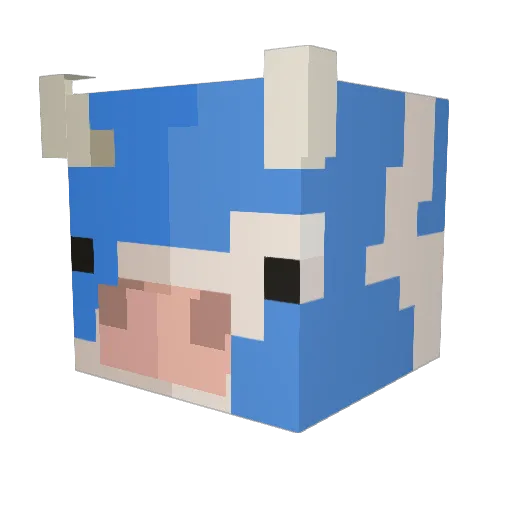 thecraftingcow Minecraft avatar head, 3D render