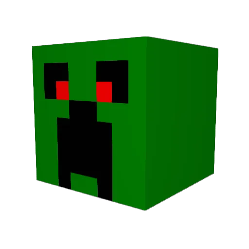 thecraftyone12 Minecraft avatar head, 3D render