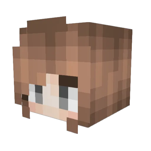 thecrazybaboon Minecraft avatar head, 3D render