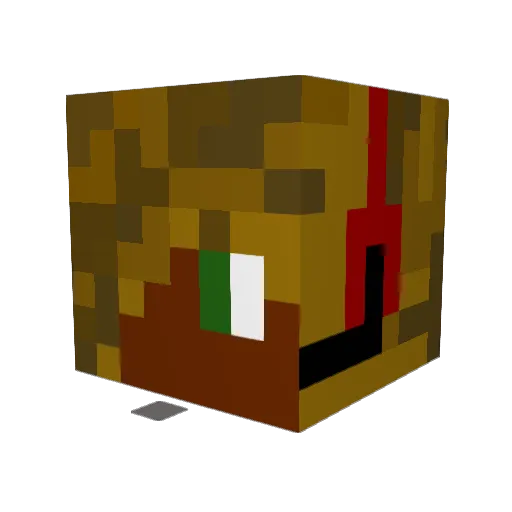 thecrazyboo Minecraft avatar head, 3D render
