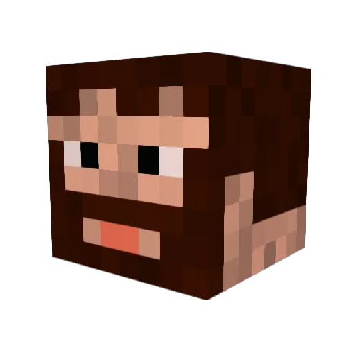 thecrazyt Minecraft avatar head, 3D render