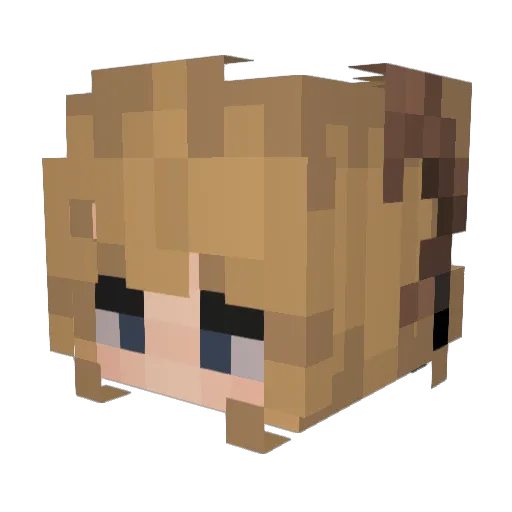 thecursedbread Minecraft avatar head, 3D render