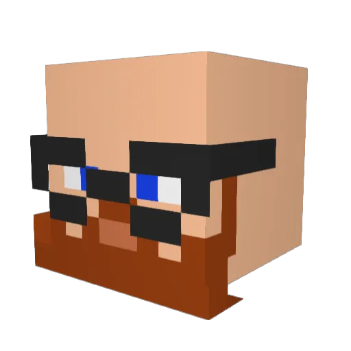 thedanliest Minecraft avatar head, 3D render