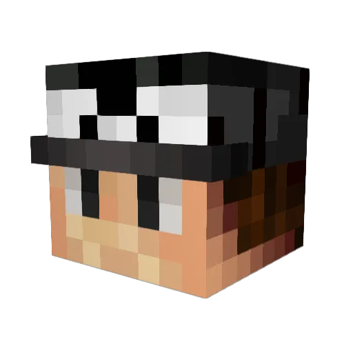 thedarkheadshot Minecraft avatar head, 3D render