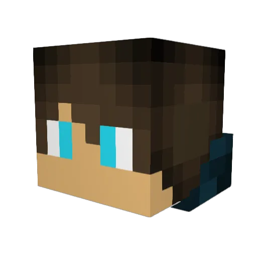 thedarklo Minecraft avatar head, 3D render