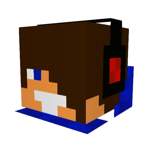 thedarkminer500 Minecraft avatar head, 3D render