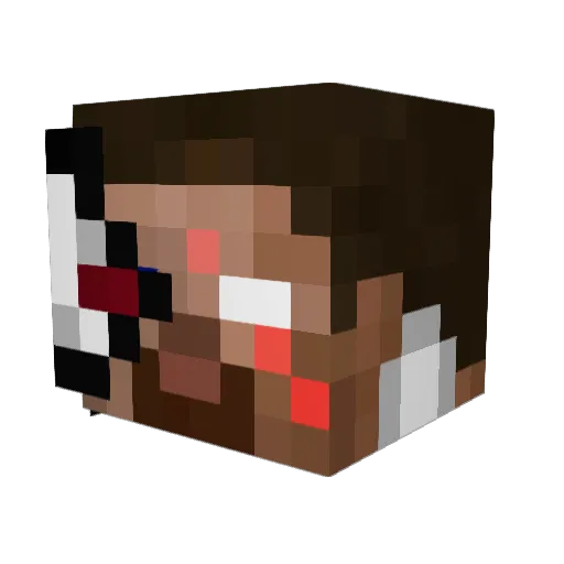 thedarkwolfking Minecraft avatar head, 3D render