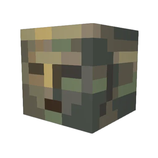 thedavka Minecraft avatar head, 3D render