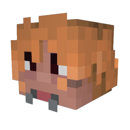 thedaybef0re Minecraft avatar head, 3D render