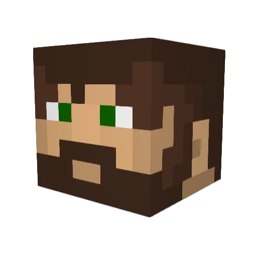 thedigitalhawk Minecraft avatar head, 3D render