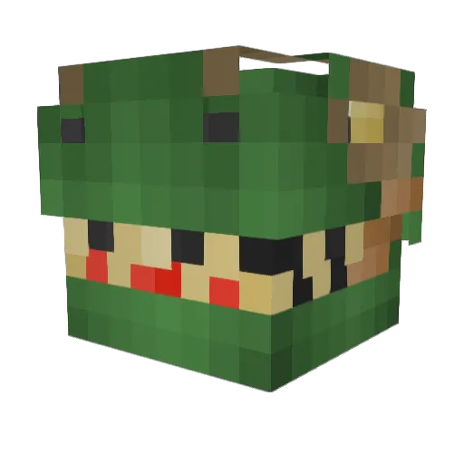thedinobros Minecraft avatar head, 3D render