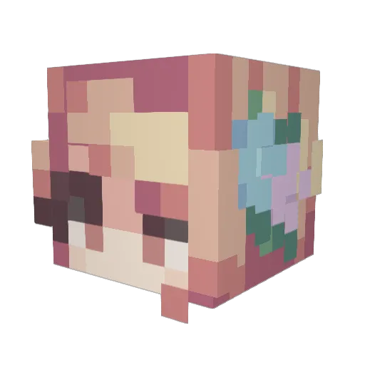 thedizzybee Minecraft avatar head, 3D render