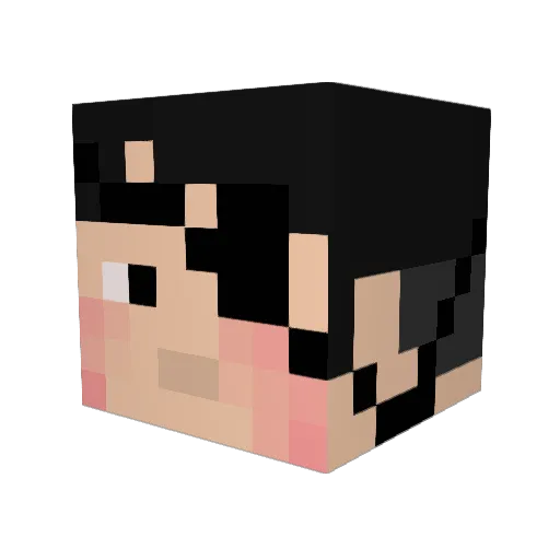 thedobaga Minecraft avatar head, 3D render