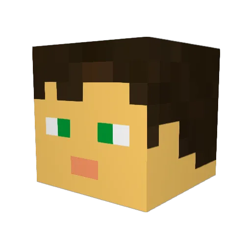 thedoctor27 Minecraft avatar head, 3D render