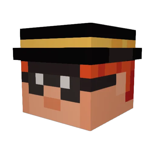 thedollyllamaa Minecraft avatar head, 3D render