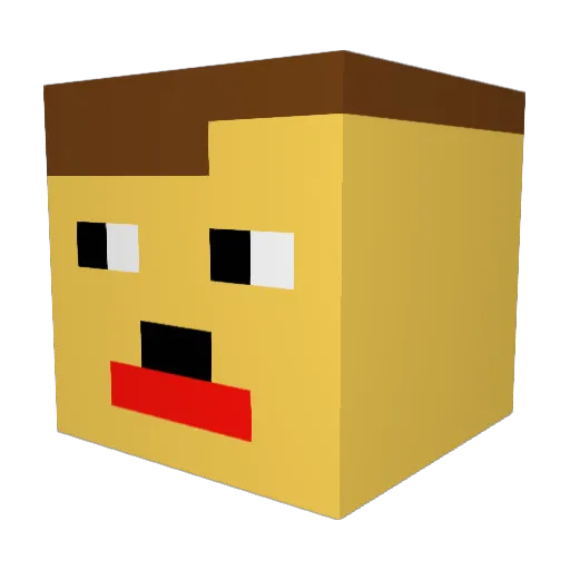 thedongcopter Minecraft avatar head, 3D render
