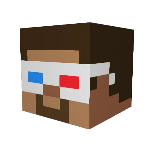 thedoodle9 Minecraft avatar head, 3D render