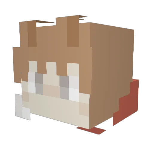 thedreamclown Minecraft avatar head, 3D render
