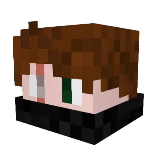 theeKorvus Minecraft avatar head, 3D render