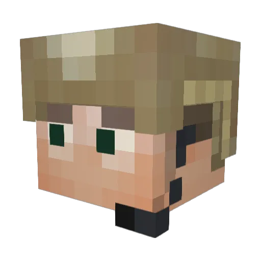 theecho666 Minecraft avatar head, 3D render
