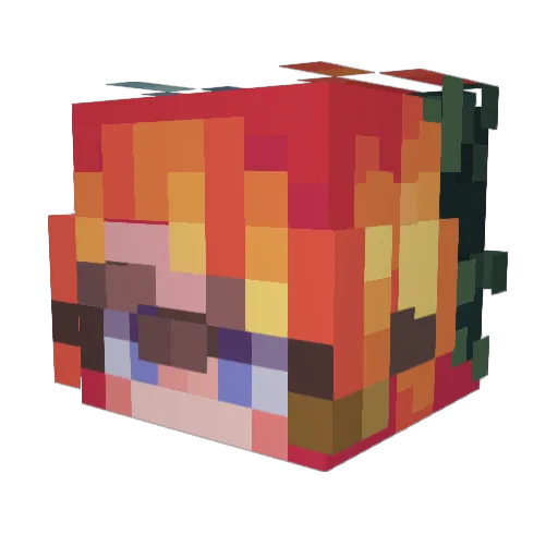 theedium Minecraft avatar head, 3D render