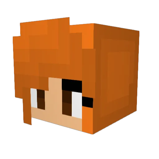 theefa Minecraft avatar head, 3D render