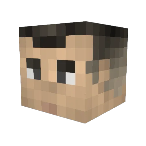 theeggpeerson Minecraft avatar head, 3D render