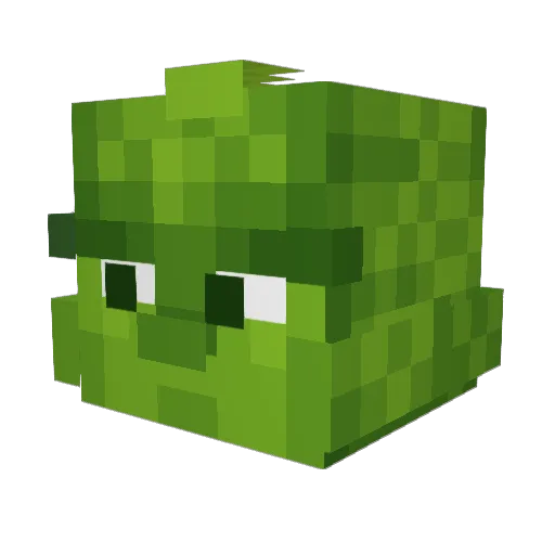 theelargebertha Minecraft avatar head, 3D render