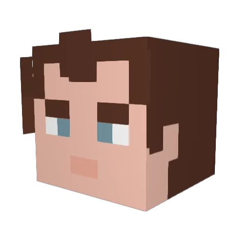 theelementbarium Minecraft avatar head, 3D render