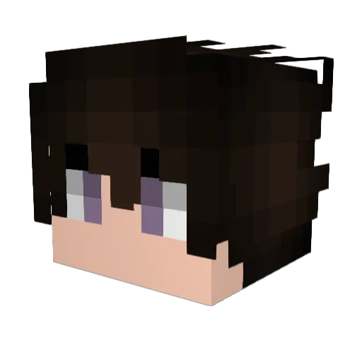 theeow Minecraft avatar head, 3D render