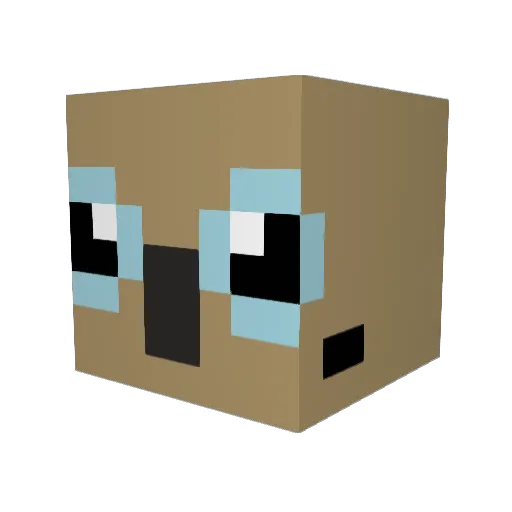 thefarmfeels Minecraft avatar head, 3D render