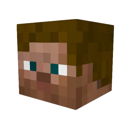 thefatrat Minecraft avatar head, 3D render