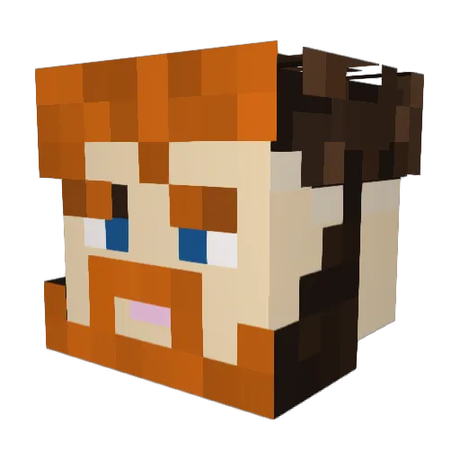 thefionnandonly Minecraft avatar head, 3D render