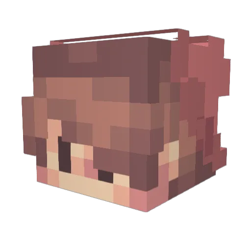 thefirethedark_ Minecraft avatar head, 3D render