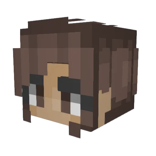 theflame116 Minecraft avatar head, 3D render