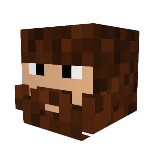 theflashleo Minecraft avatar head, 3D render