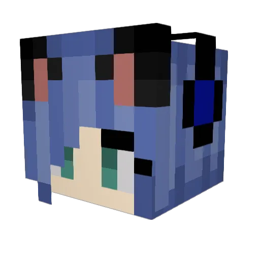thefloofykitten Minecraft avatar head, 3D render