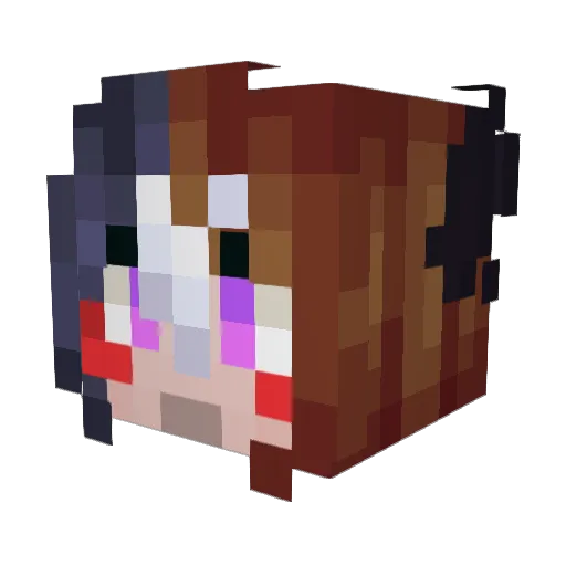 thefoxlucas Minecraft avatar head, 3D render