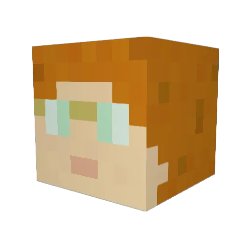 thefoxtale Minecraft avatar head, 3D render