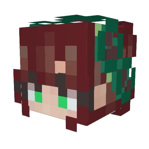 thefrenchmarie Minecraft avatar head, 3D render