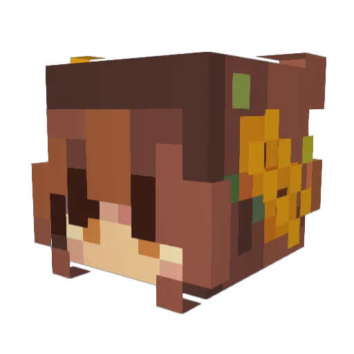 thefri3ndlyghost Minecraft avatar head, 3D render