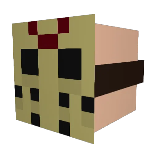 theft04 Minecraft avatar head, 3D render