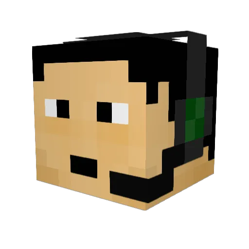 thefubalo Minecraft avatar head, 3D render