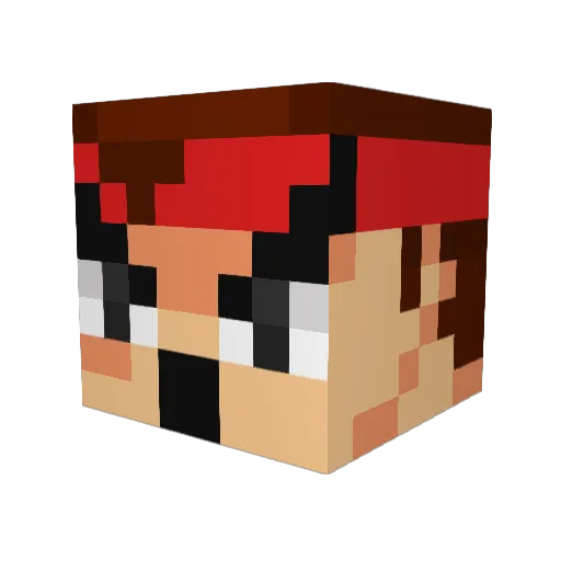 thefunkyone Minecraft avatar head, 3D render