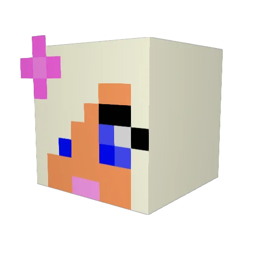 thegamesr Minecraft avatar head, 3D render